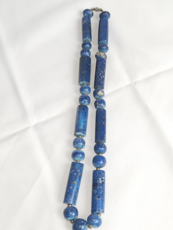 Vintage Lapis Lazuli Bead Necklace (1 of 3)
