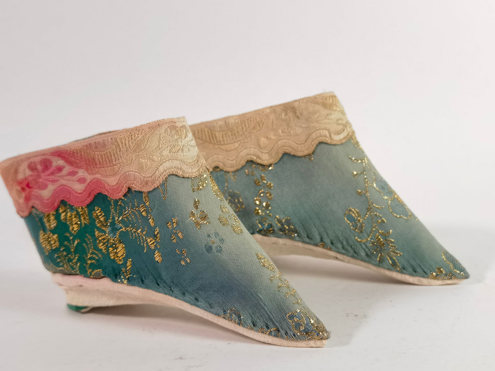 Chinese Embroidered Three-Inch Lotus Shoes (1 of 4)