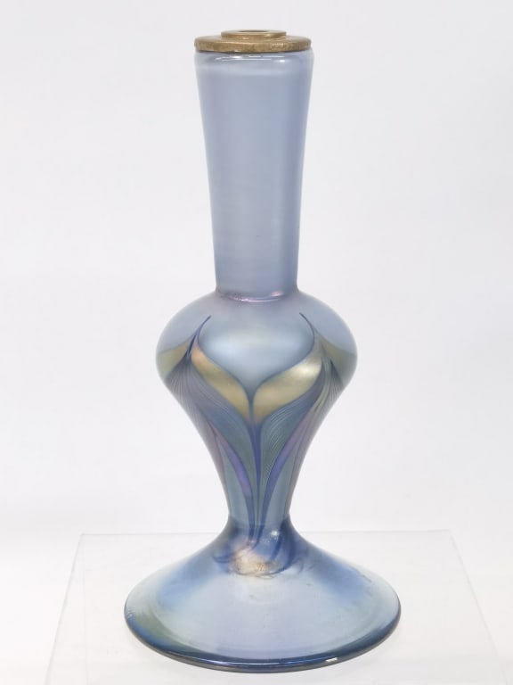 1990 Stuart Abelman Blue Iridescent Pulled Feather (1 of 4)