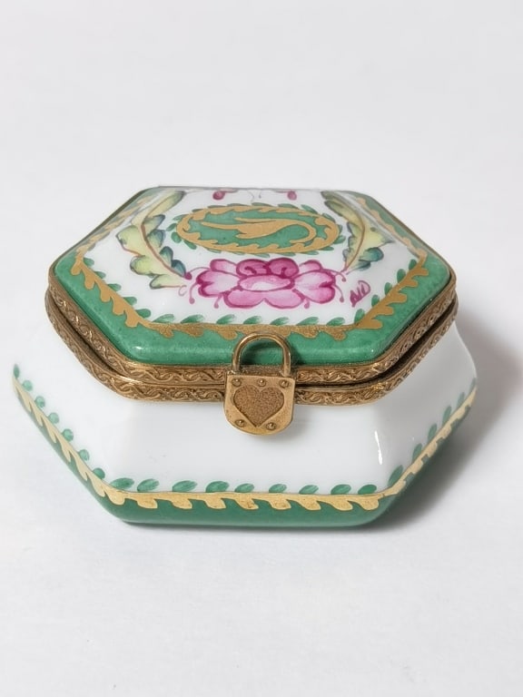 Vintage Eximious & Limoges Porcelain Floral Trinke (1 of 5)