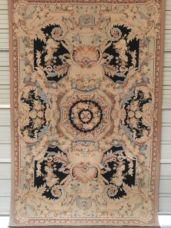 Large French Hand Made Hanging Rug: Large French Hand Made Hanging Rug, 102in by 66in