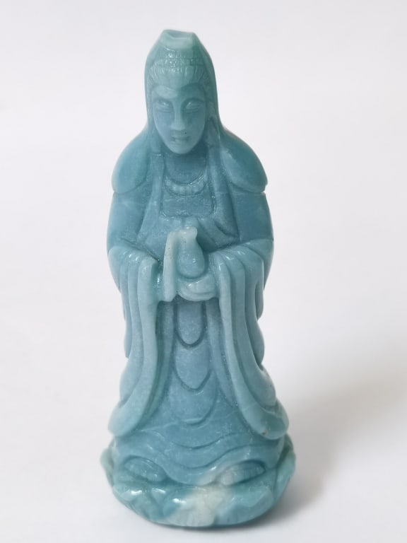 Chinese Jade Carved Guanyin Figurine (1 of 4)