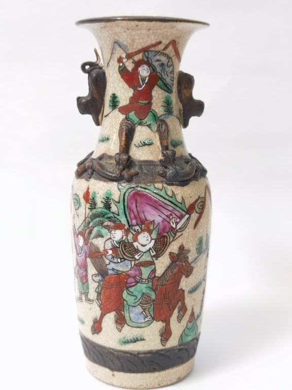 Chinese Porcelain Famille Rose Ge Glaze Vase (1 of 5)