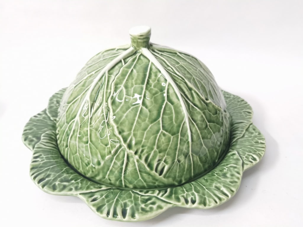 Large Bordallo Pinheiro Porcelain Cabbage Cheese D (1 of 5)