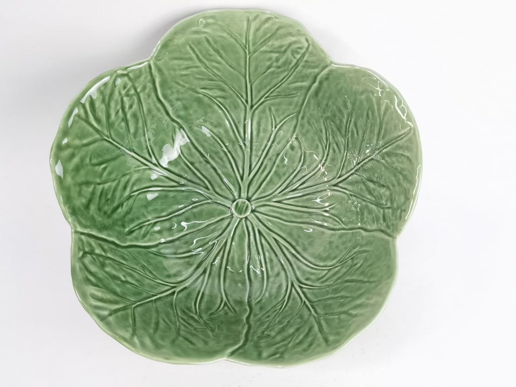 Large World Market Porcelain Cabbage Bowl: Large World Market Porcelain Cabbage Bowl, 11.5in by 5in