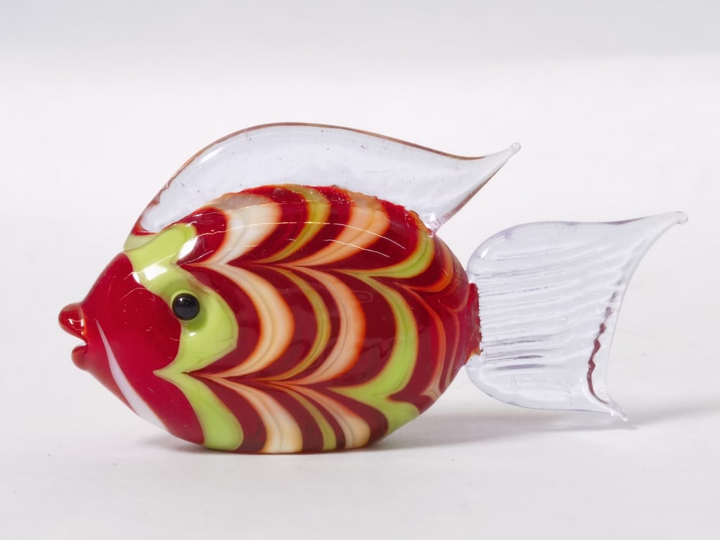 Vintage Murano Italy Red Art Glass Fish (1 of 3)