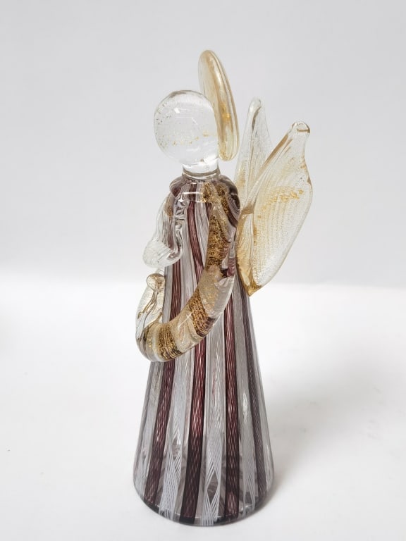 Vintage Murano Italy Glitter Latticino Art Glass A (1 of 5)