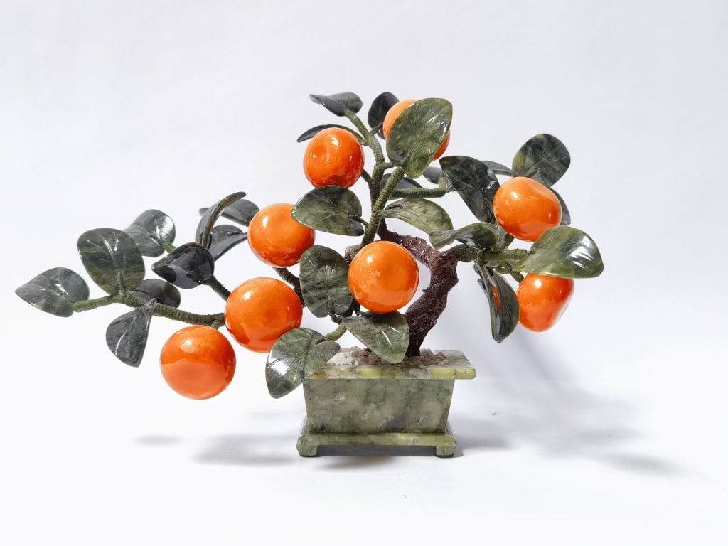Chinese Jade Orange Tree: Chinese Jade Orange Tree, 12in by 8in
