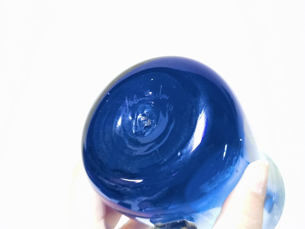 2006 John Barber Green Pulled Feather Cobalt Blue - 5