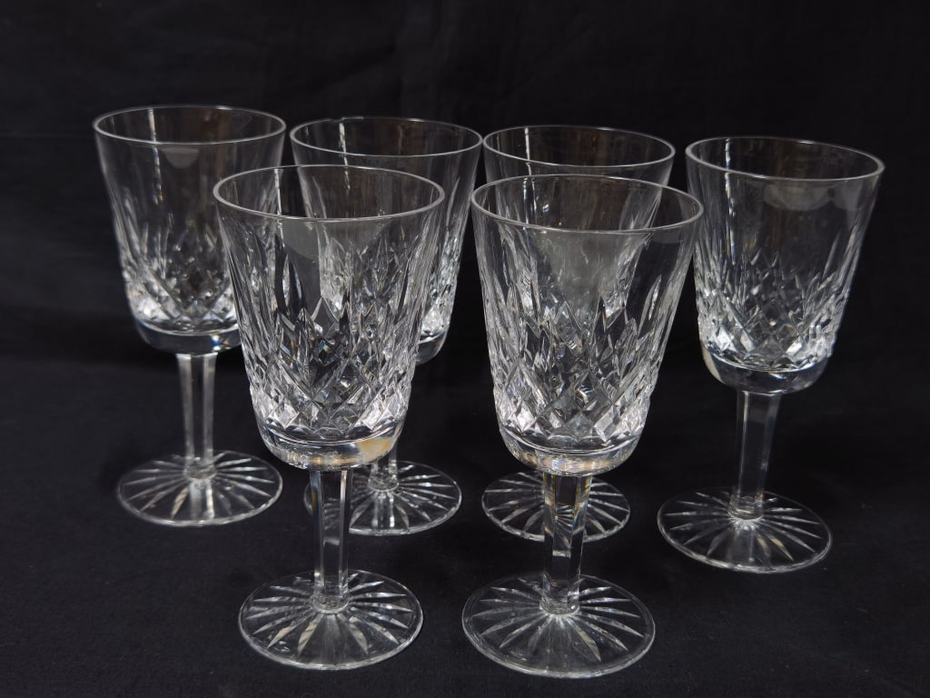 (6) Waterford Crystal Lismore Wine Glasses (1 of 3)