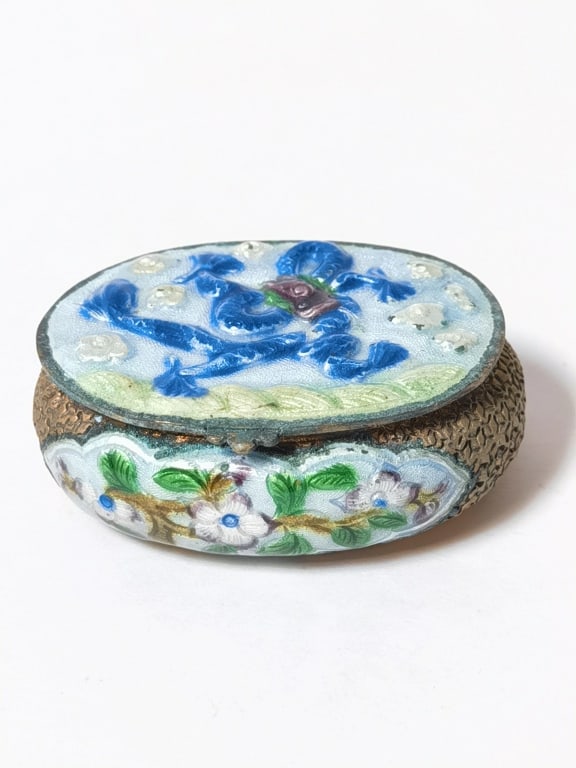 Vintage Chinese Enameled Dragon Trinket Box (1 of 4)