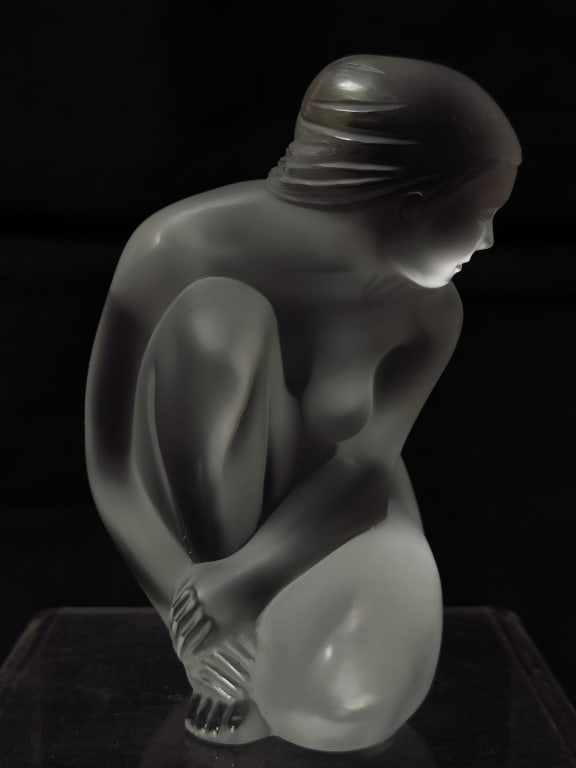 Lalique France Frosted Crystal Nude Figurine (1 of 5)