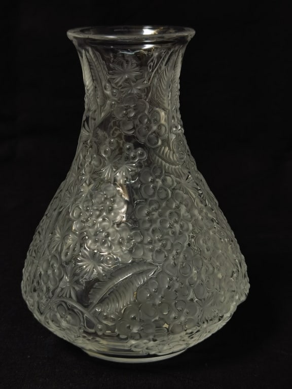 Lalique France Frosted Crystal Flower Vase (1 of 8)