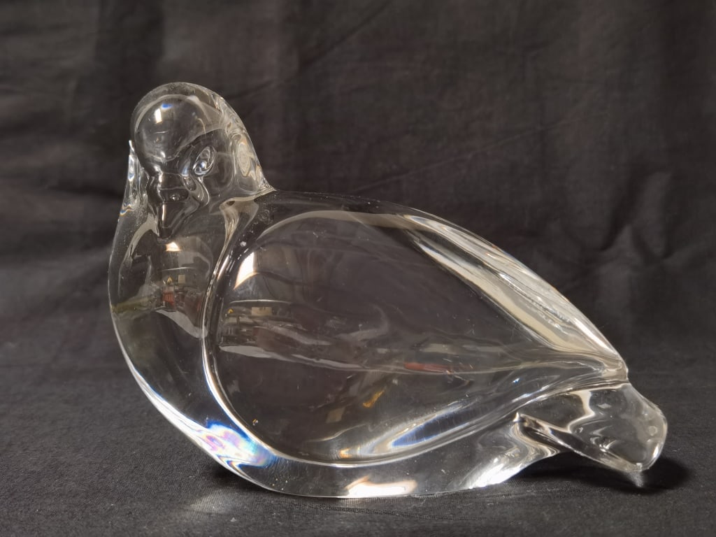 Val. St. Lambert Crystal Bird Figurine - 2