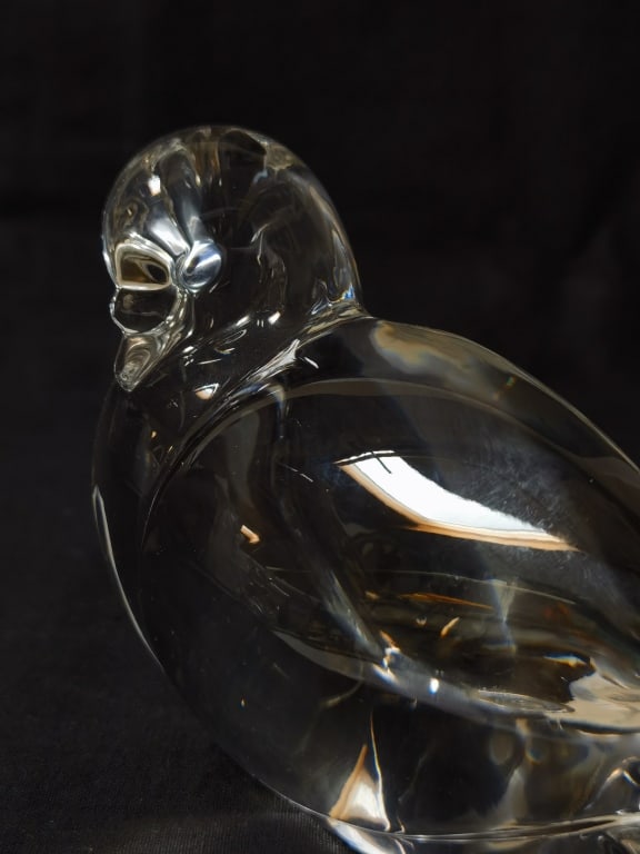 Val. St. Lambert Crystal Bird Figurine - 3