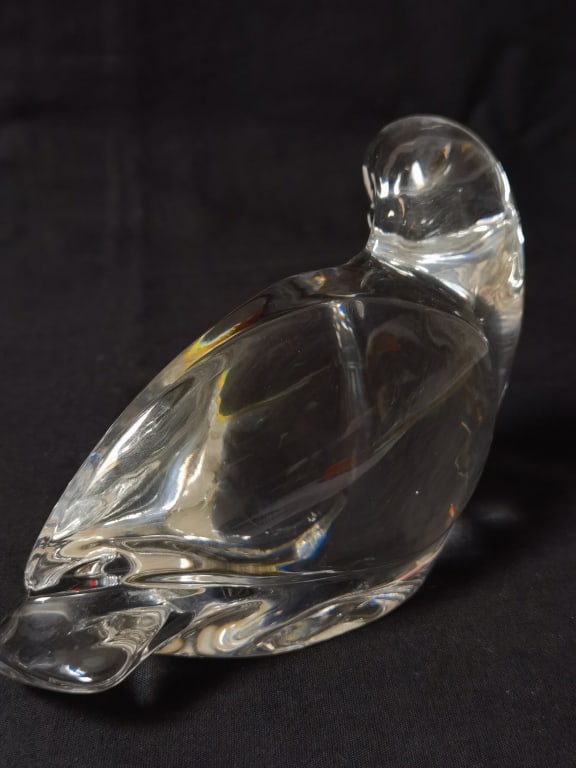 Val. St. Lambert Crystal Bird Figurine - 4