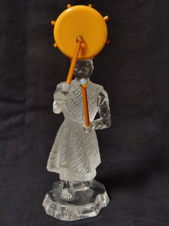 Saint Louis Frosted Crystal Drummer Figurine (1 of 5)