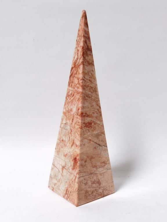 Large Pink Marble Obelisk - 2