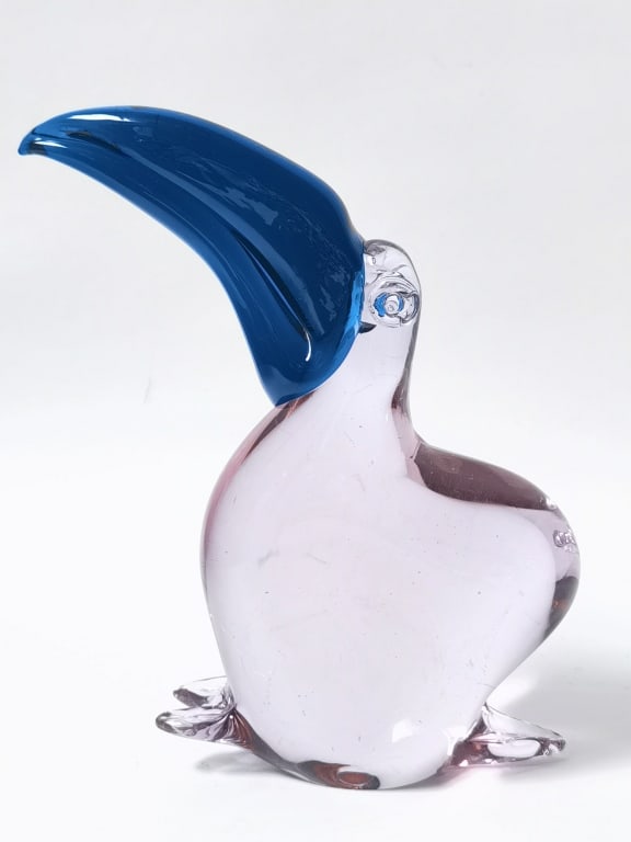 Vintage Murano Italy Amethyst Art Glass Toucan (1 of 5)