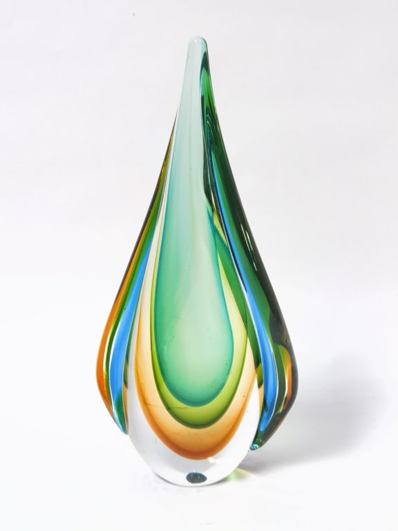 Vintage Murano Italy Sommerso Twist Teardrop Glass (1 of 4)