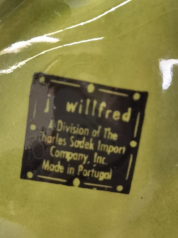 J. Willfred Porcelain Green Maple Leaf Plate - 3