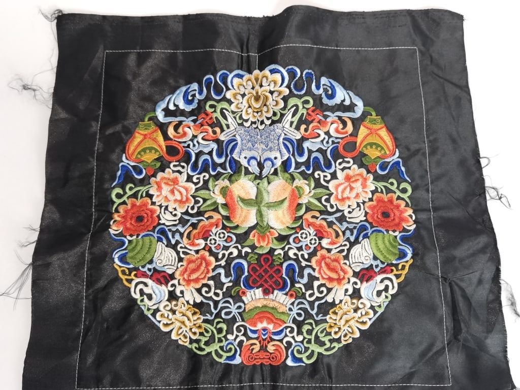 19-20th C. Chinese Peach Longevity Embroidery (1 of 4)