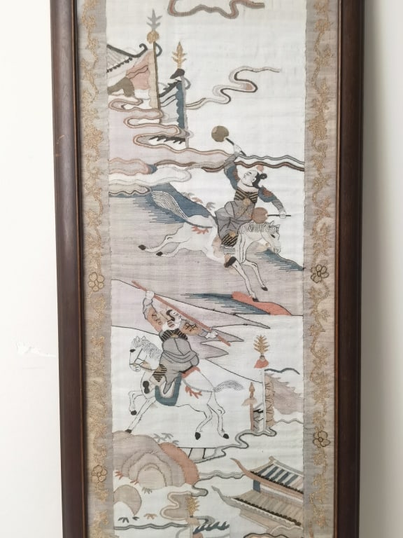 Qing Chinese "Three Kingdom" Kesi Panel - 2
