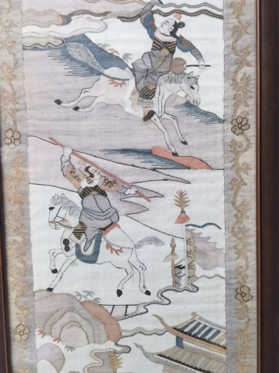 Qing Chinese "Three Kingdom" Kesi Panel - 3