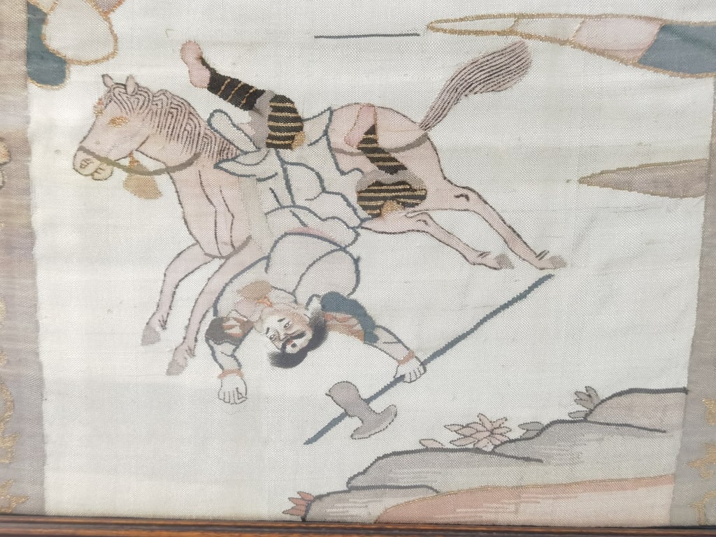 Qing Chinese "Three Kingdom" Kesi Panel - 4
