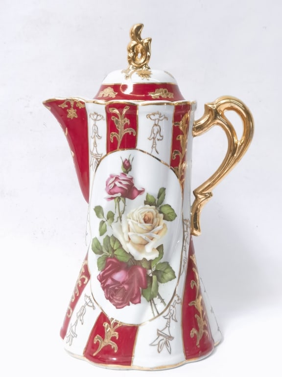 Fine Porcelain European Floral Water Pitcher (1 of 5)