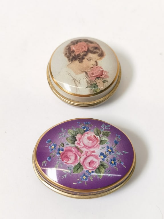 (2) Vintage Chambers Candy Tin Boxes - 2