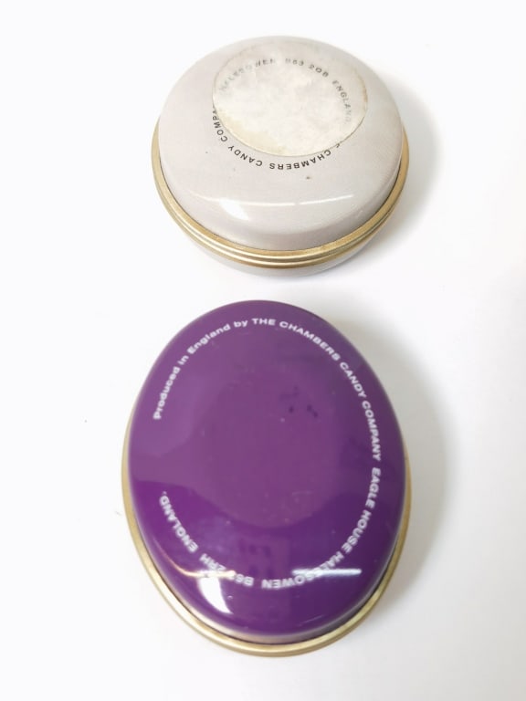 (2) Vintage Chambers Candy Tin Boxes - 3