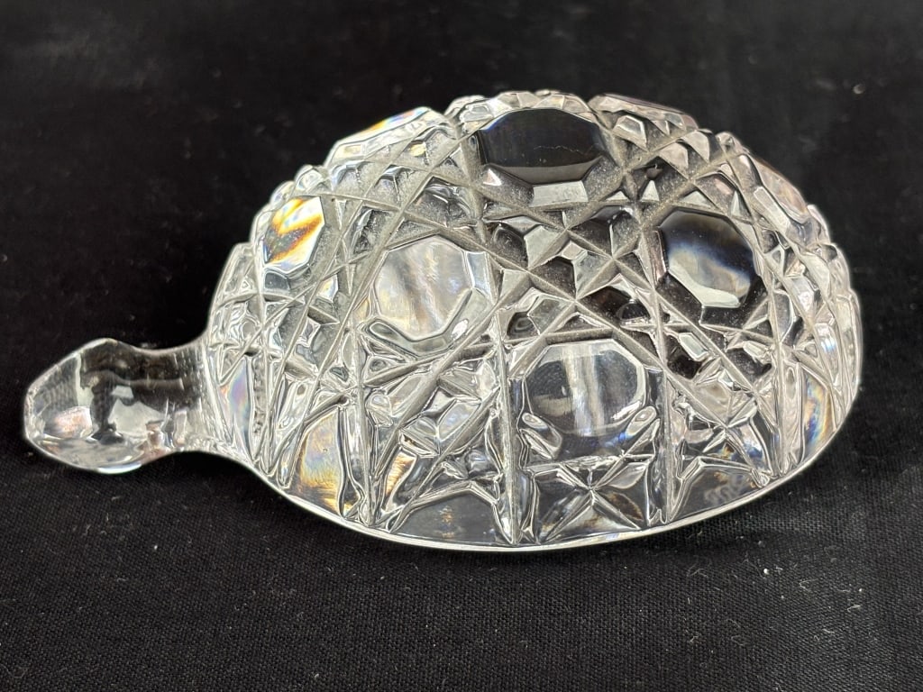 Vintage Waterford Crystal Decorative Turtle Figuri: Vintage Waterford Crystal Decorative Turtle Figurine, 4.5in by 2in