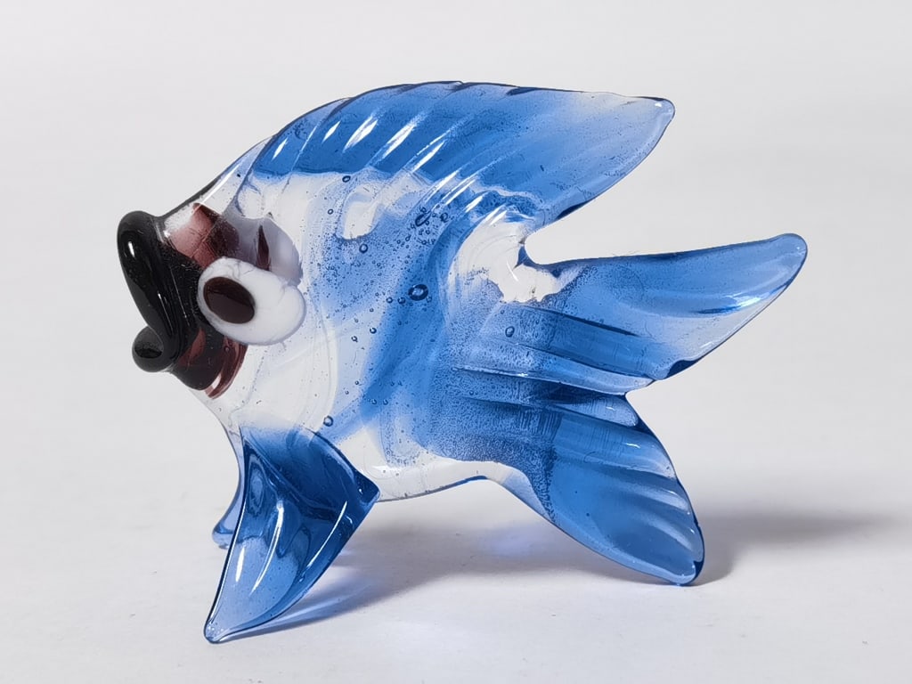 Murano Italy Hand-Blown Glass Tropical Fish Figuri (1 of 3)