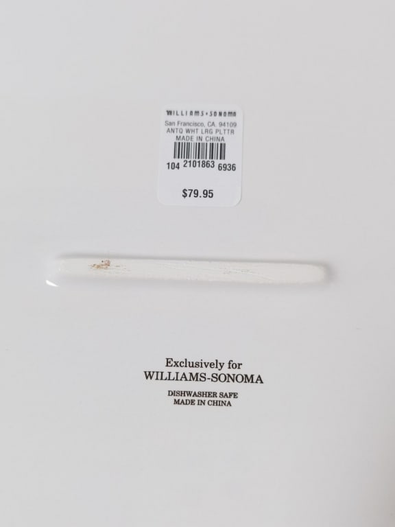 William Sonoma White Ceramic Serving Platter - 5