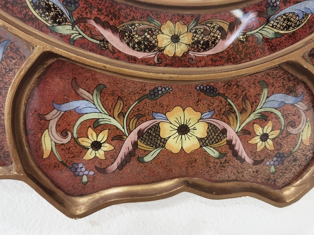 Vintage Peruvian Reverse Painted Wall Mirror - 5