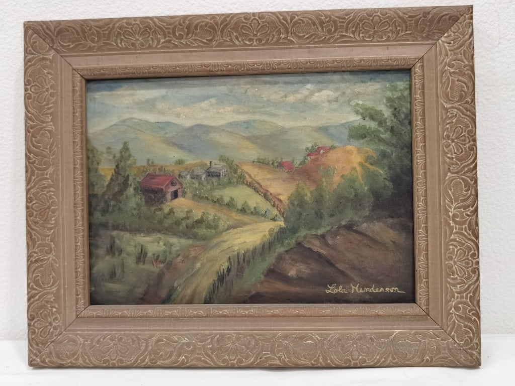 Lola Henderson Landscape Oil Painting on Board (1 of 6)