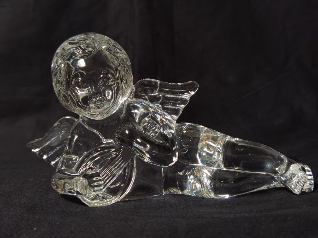 Vintage Waterford Crystal Angel: Vintage Waterford Crystal Angel, 6.5in by 3.75in