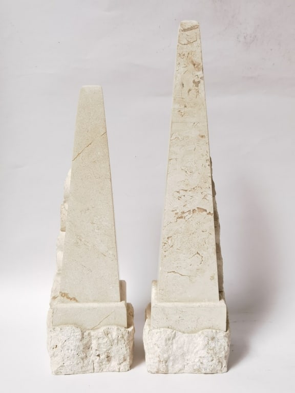 (2) Renoir Designs Marble Obelisks (1 of 4)