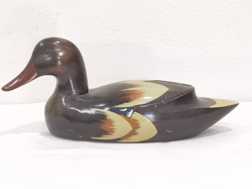 Vintage Stylized Painted Wooden Duck Decoy (1 of 5)