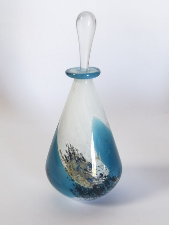 Signed Molina Teardrop Studio Art Glass Perfume Bo (1 of 4)
