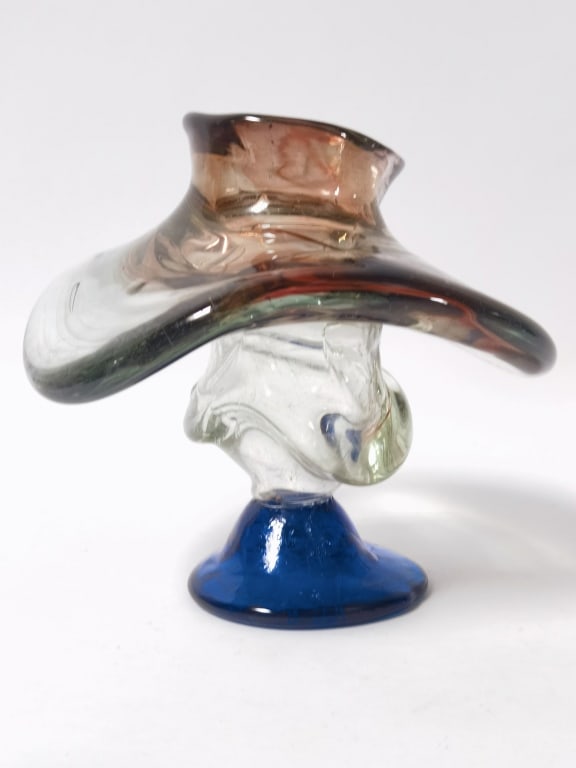 1980 Signed Glasser Free-Form Studio Glass Vase (1 of 5)