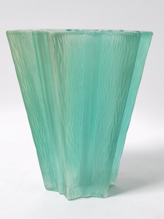 Unsigned Vintage Daum France Aqua Blue Pierre D'Av (1 of 4)