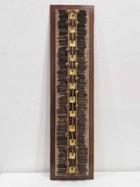 Verticle Twigs with Rust & Amber Sculpture: Verticle Twigs with Rust & Amber Sculpture, 29 3/8in by 7 3/8in
