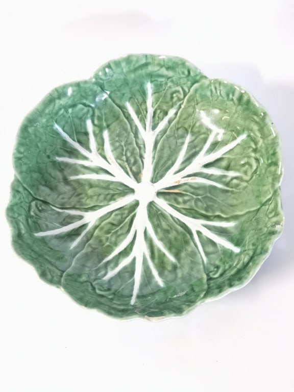 Antique Bordallo Pinheiro Porcelain Green Cabbage