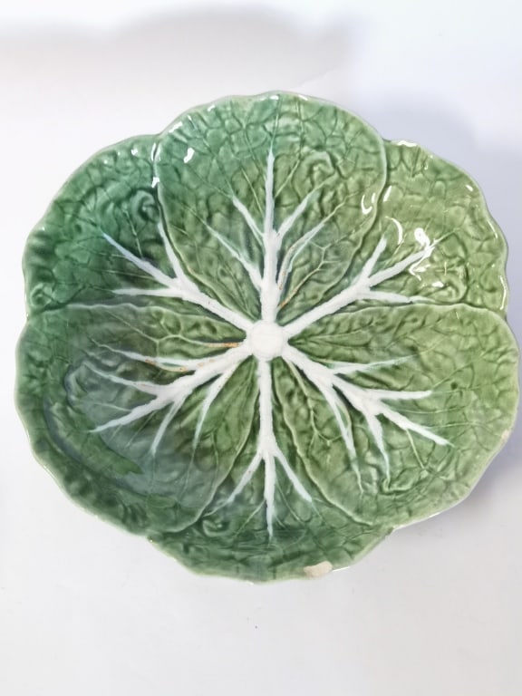 Antique Bordallo Pinheiro Porcelain Green Cabbagel
