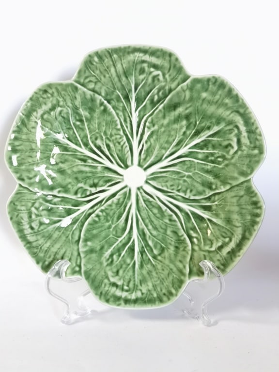 Bordallo Pinheiro Porcelain Green Cabbage Plate (1 of 3)