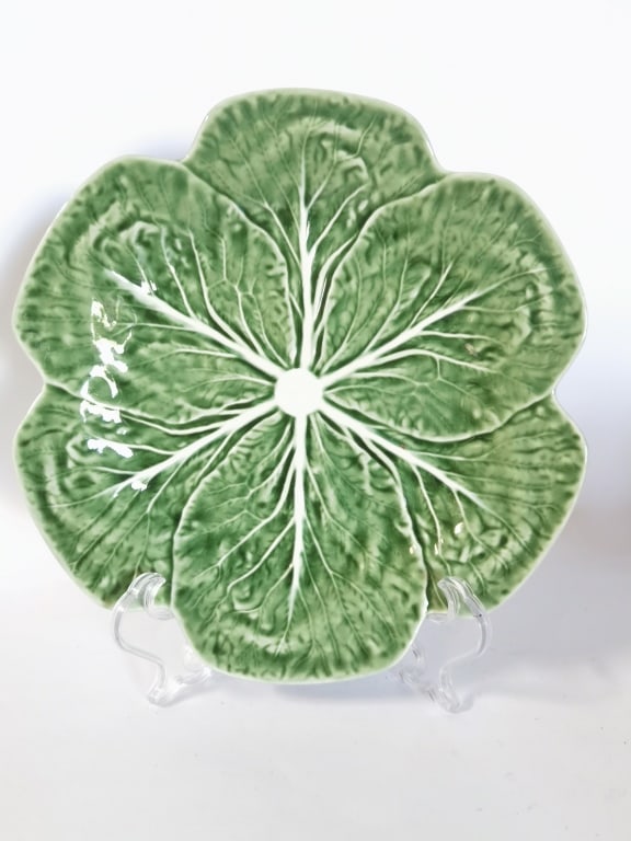 Bordallo Pinheiro Porcelain Green Cabbage Plate (1 of 3)