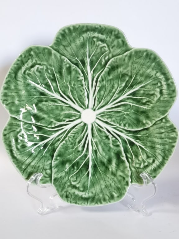 Bordallo Pinheiro Porcelain Green Cabbage Plate (1 of 3)