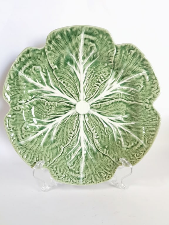 Bordallo Pinheiro Porcelain Green Cabbage Plate (1 of 3)